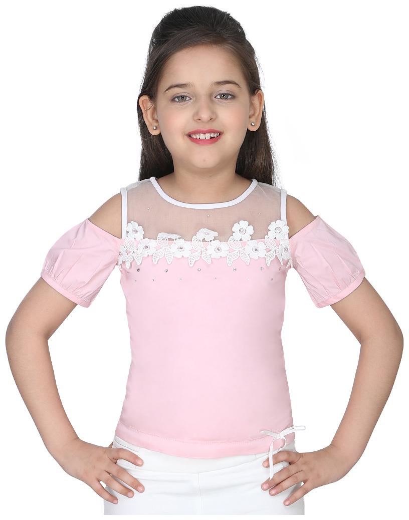 

Cutecumber Girl Polyester Embellished Top - Pink