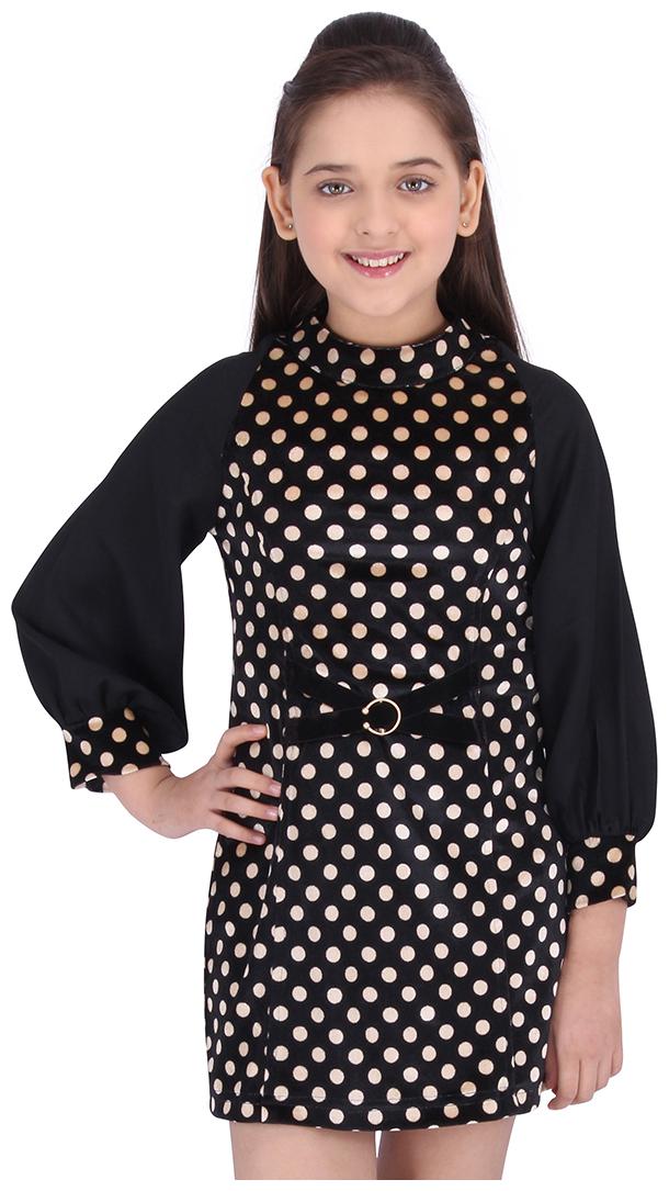 

Cutecumber Black Georgette Full Sleeves Knee Length Princess Frock ( Pack of 1 )