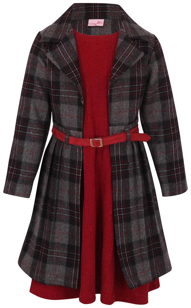 

Cutecumber Grey Wool Blended Full Sleeves Knee Length Princess Frock ( Pack of 2 )