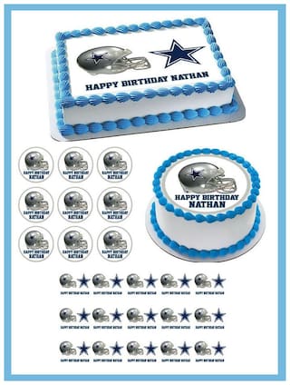 Buy Dallas Cowboys 3 Edible Birthday Cake Topper Cupcake