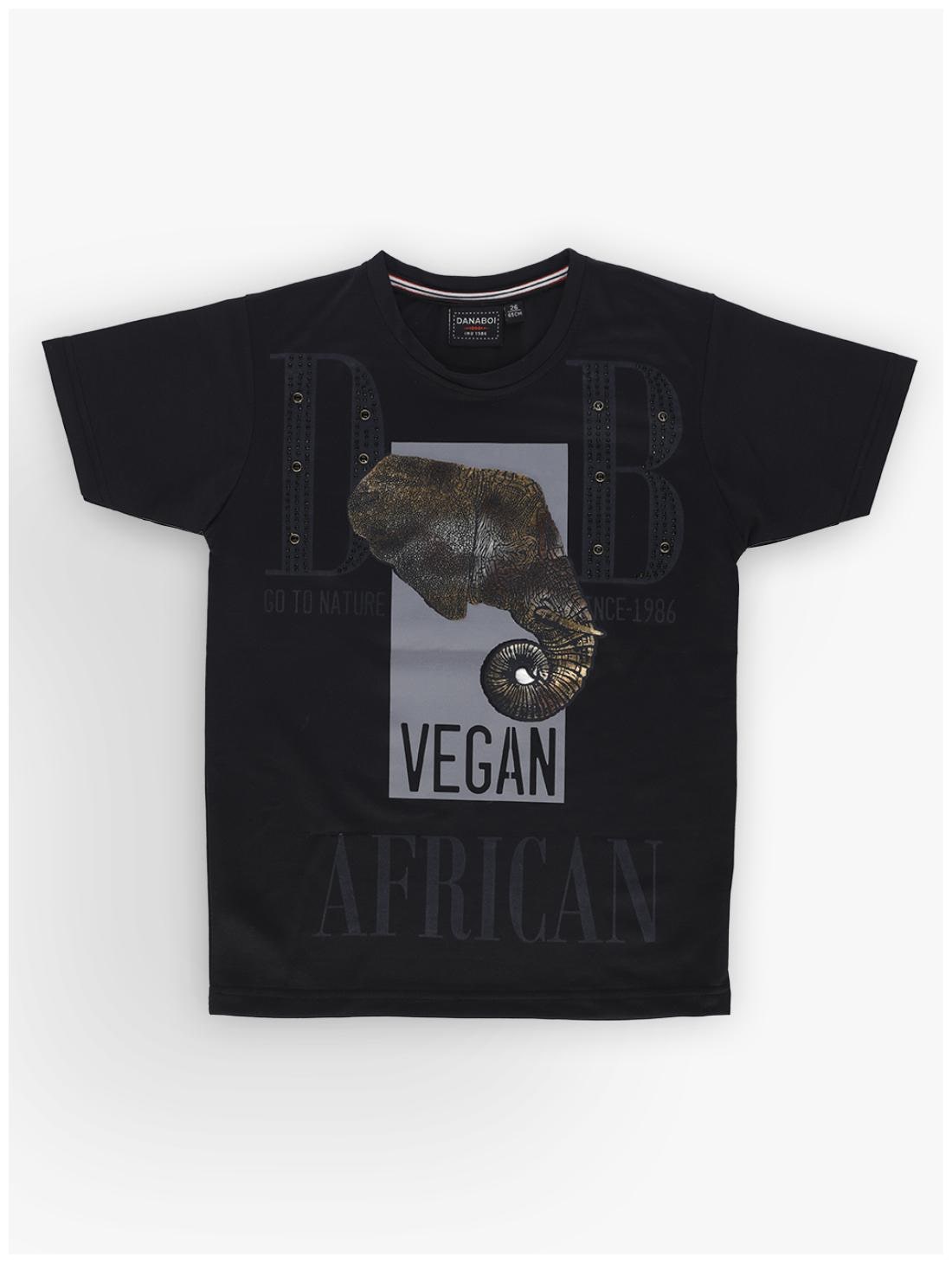 

DANABOI Boy Cotton blend Printed T-shirt - Black