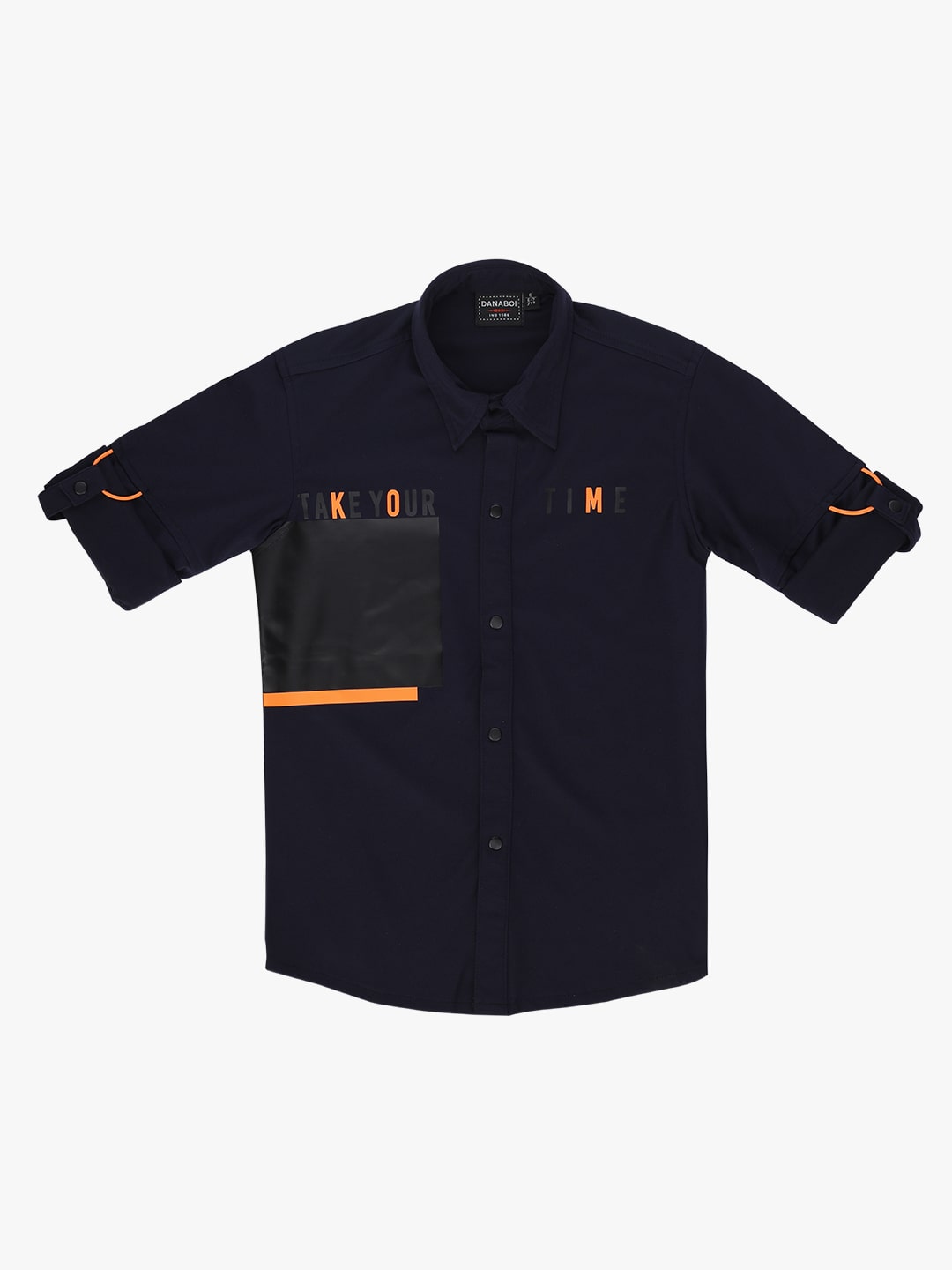 

DANABOI Boy Cotton blend Solid Shirt Black