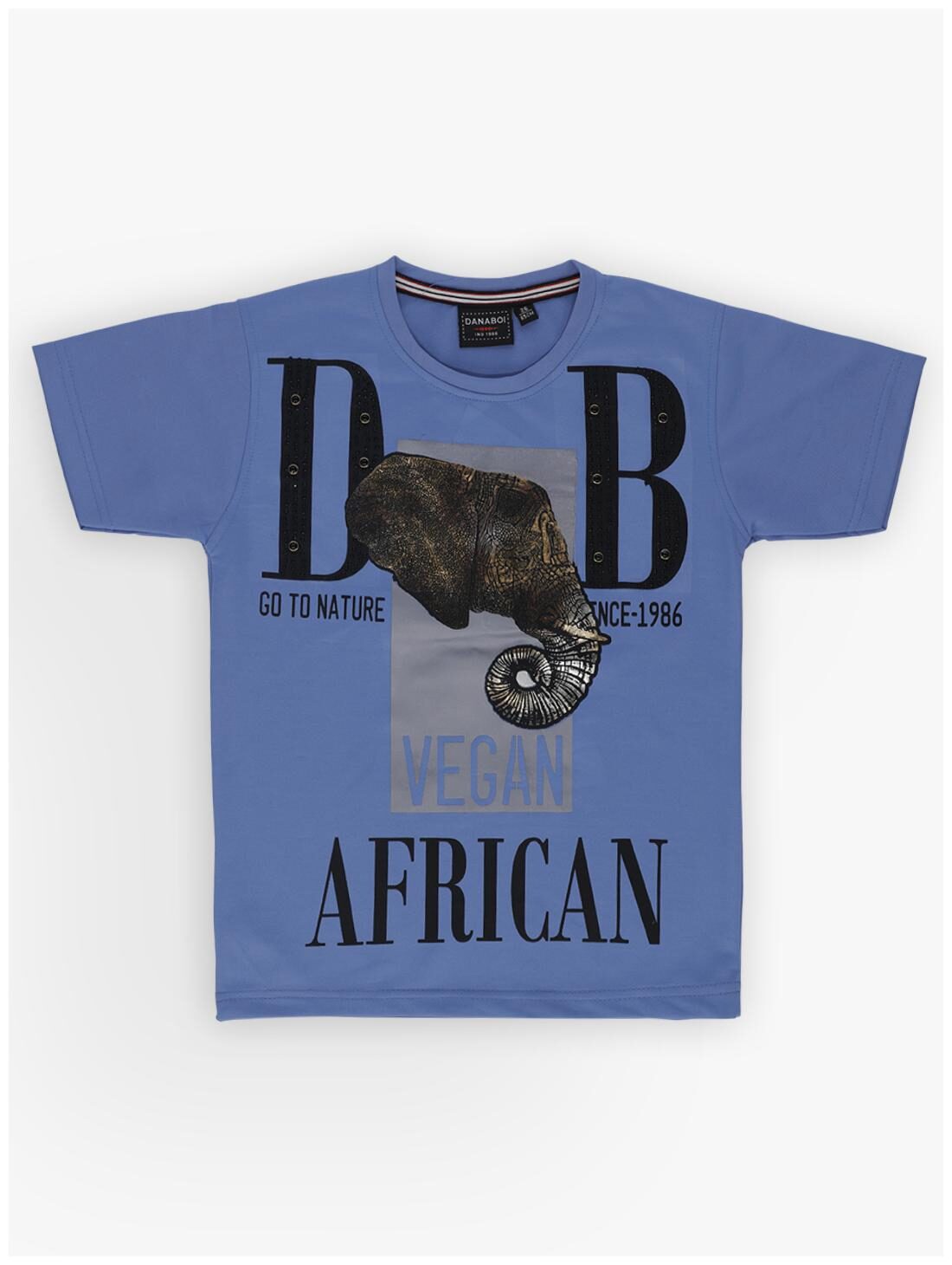 

DANABOI Boy Cotton blend Printed T-shirt - Blue