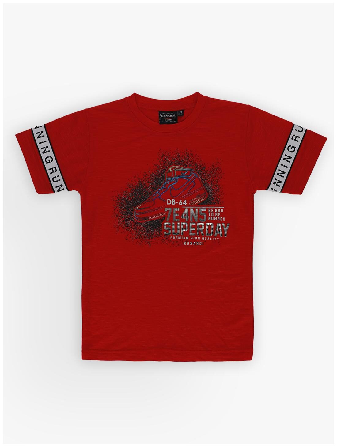 

DANABOI Boy Cotton blend Printed T-shirt - Red