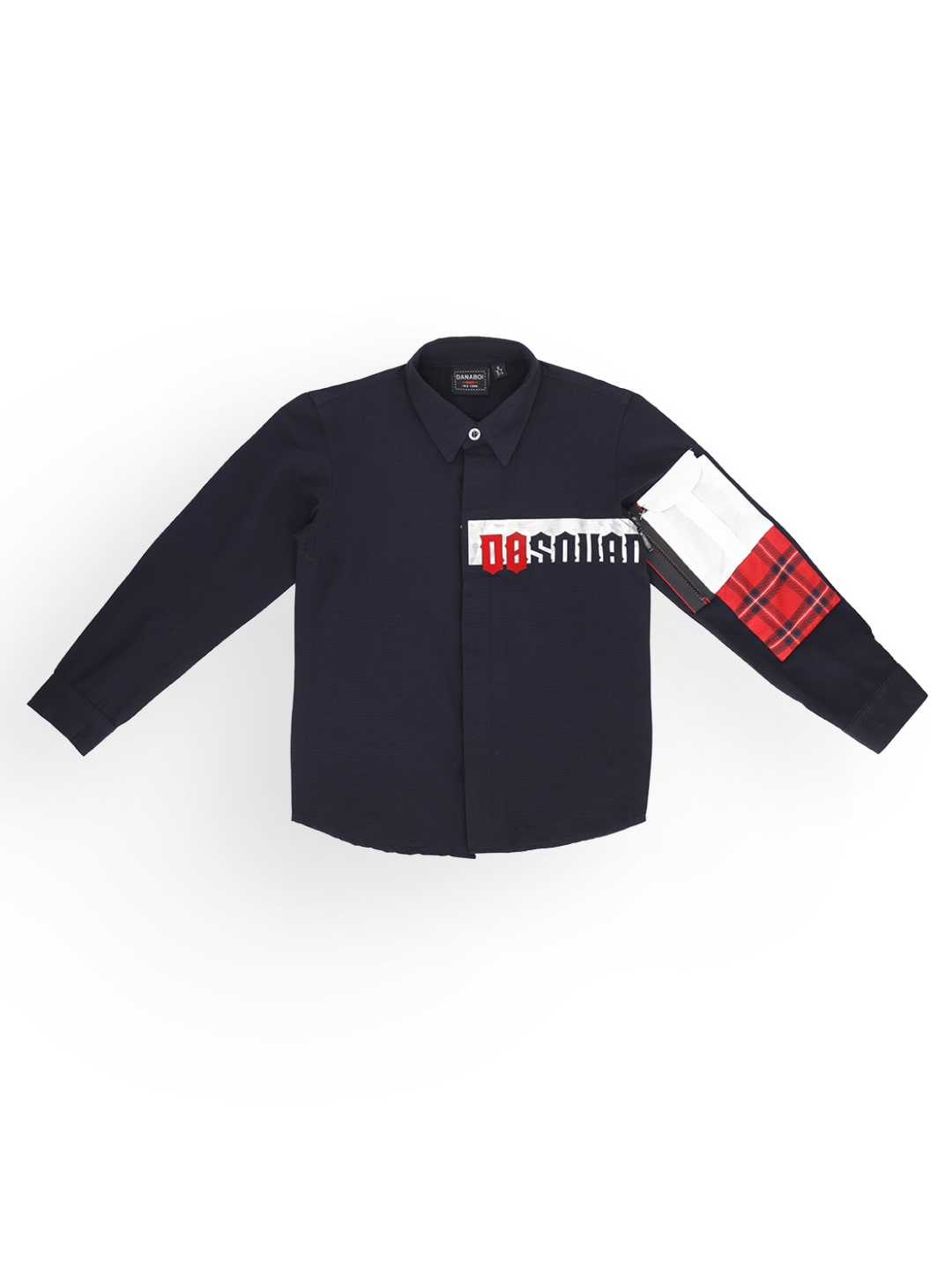 

DANABOI Boy Cotton blend Solid Shirt Blue