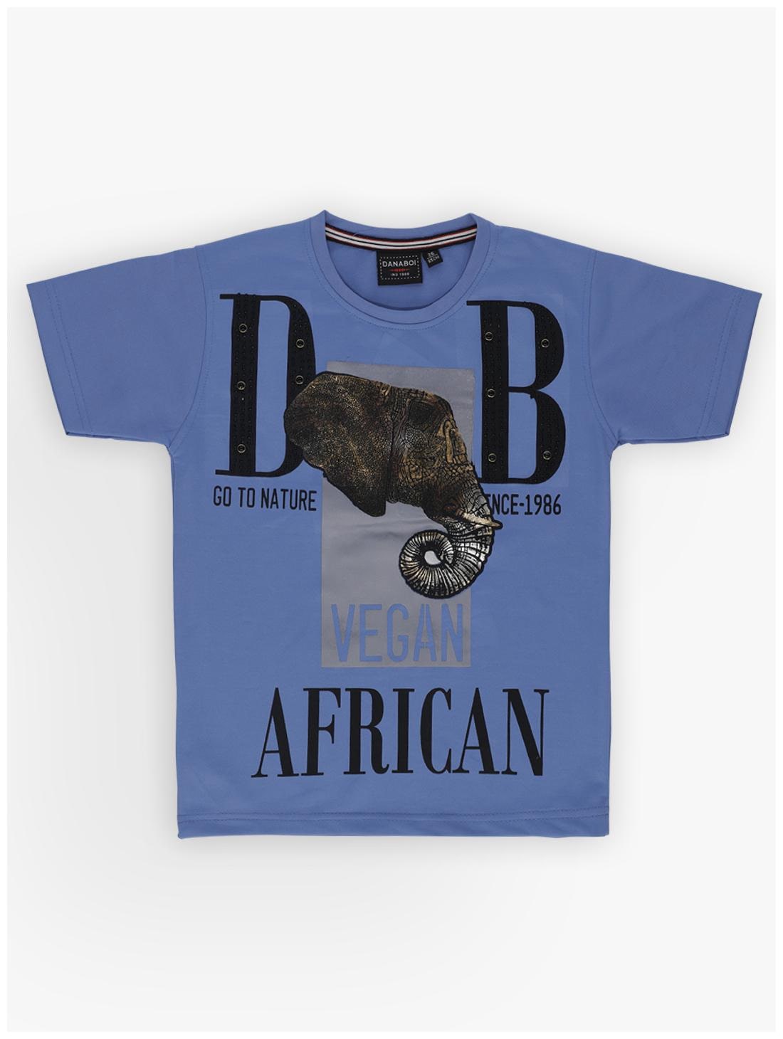 

DANABOI Boy Cotton blend Printed T-shirt - Blue