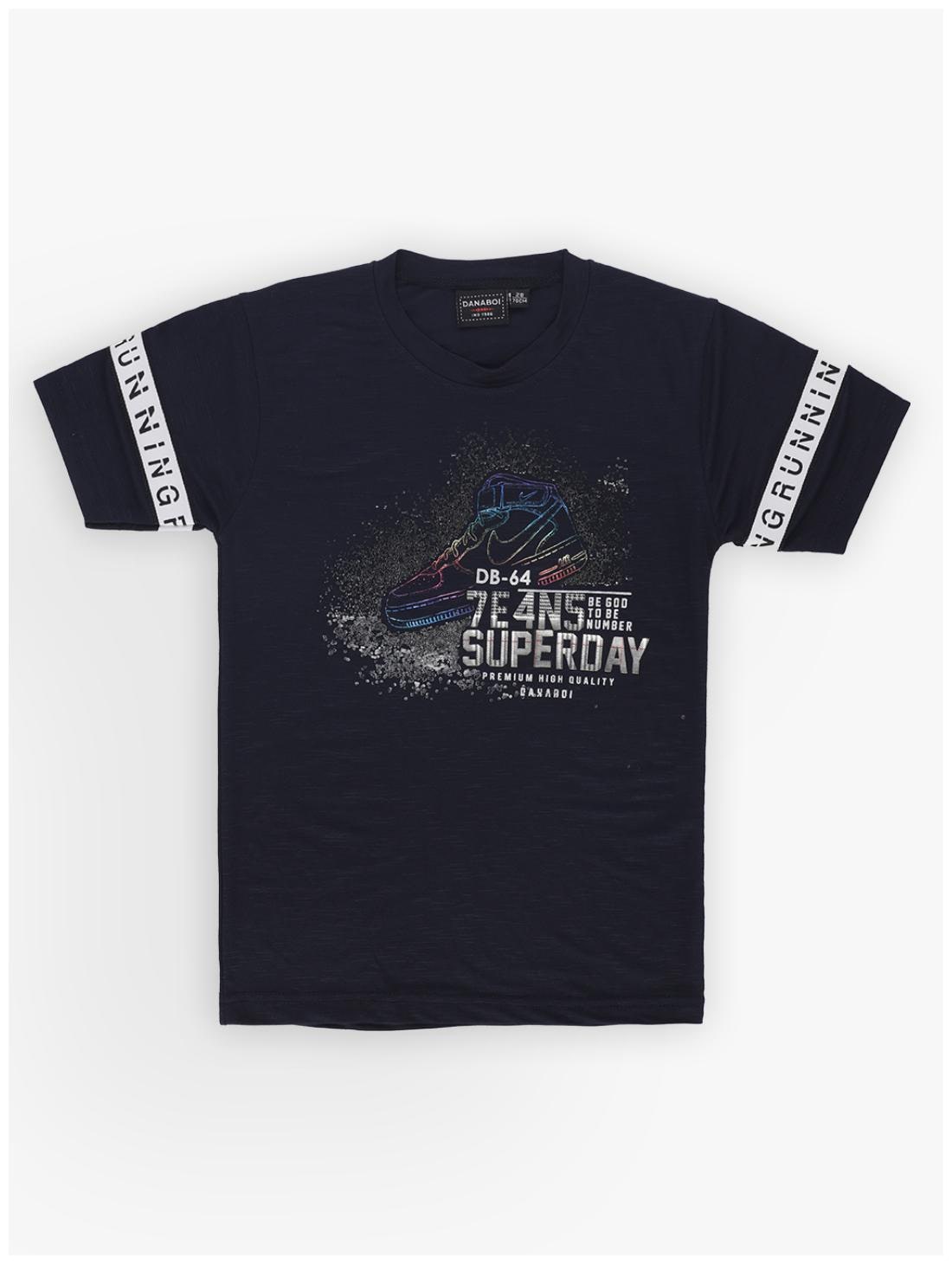 

DANABOI Boy Cotton blend Printed T-shirt - Blue