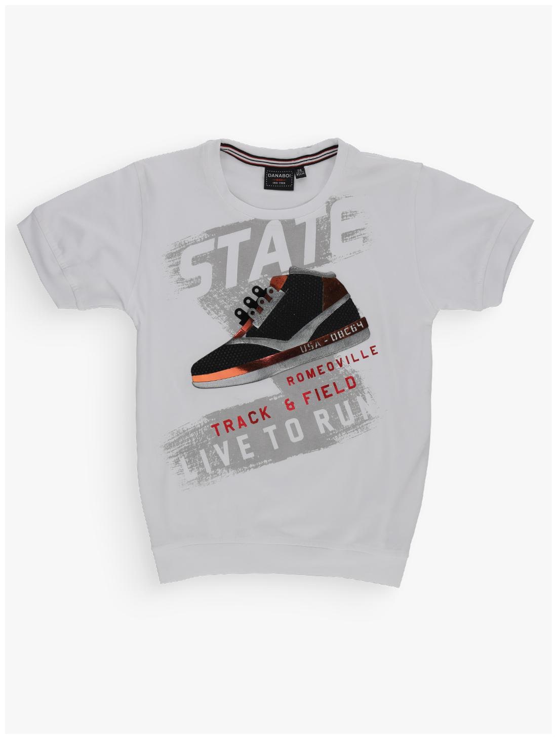 

DANABOI Boy Cotton blend Printed T-shirt - Grey