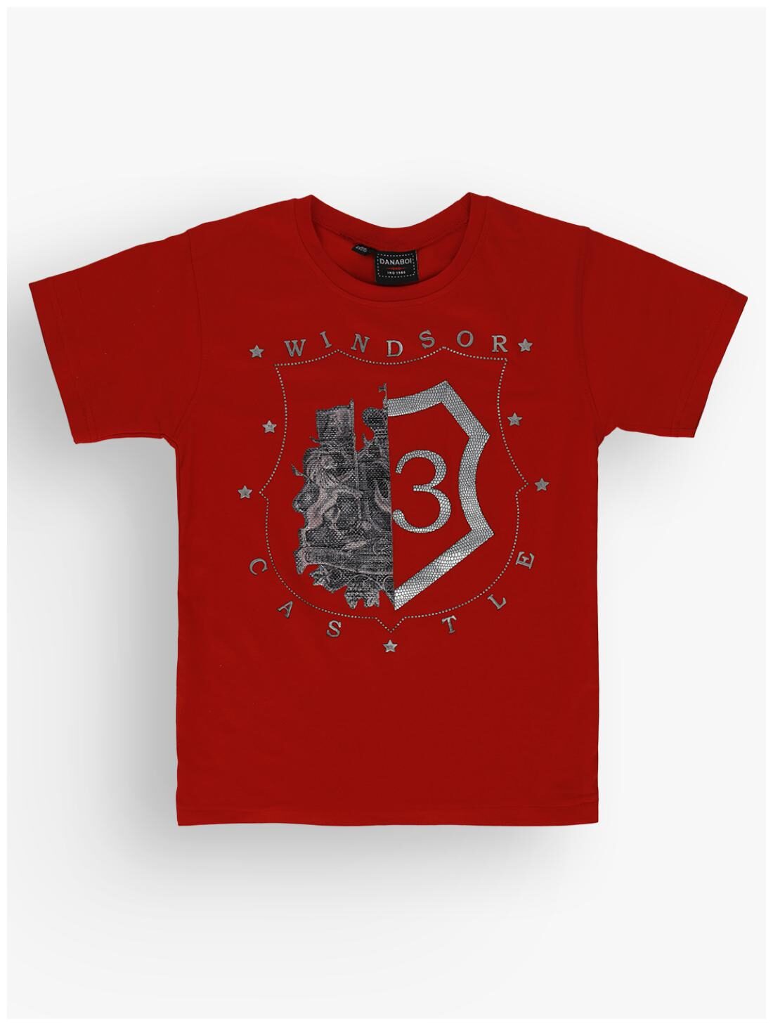 

DANABOI Boy Cotton blend Printed T-shirt - Red