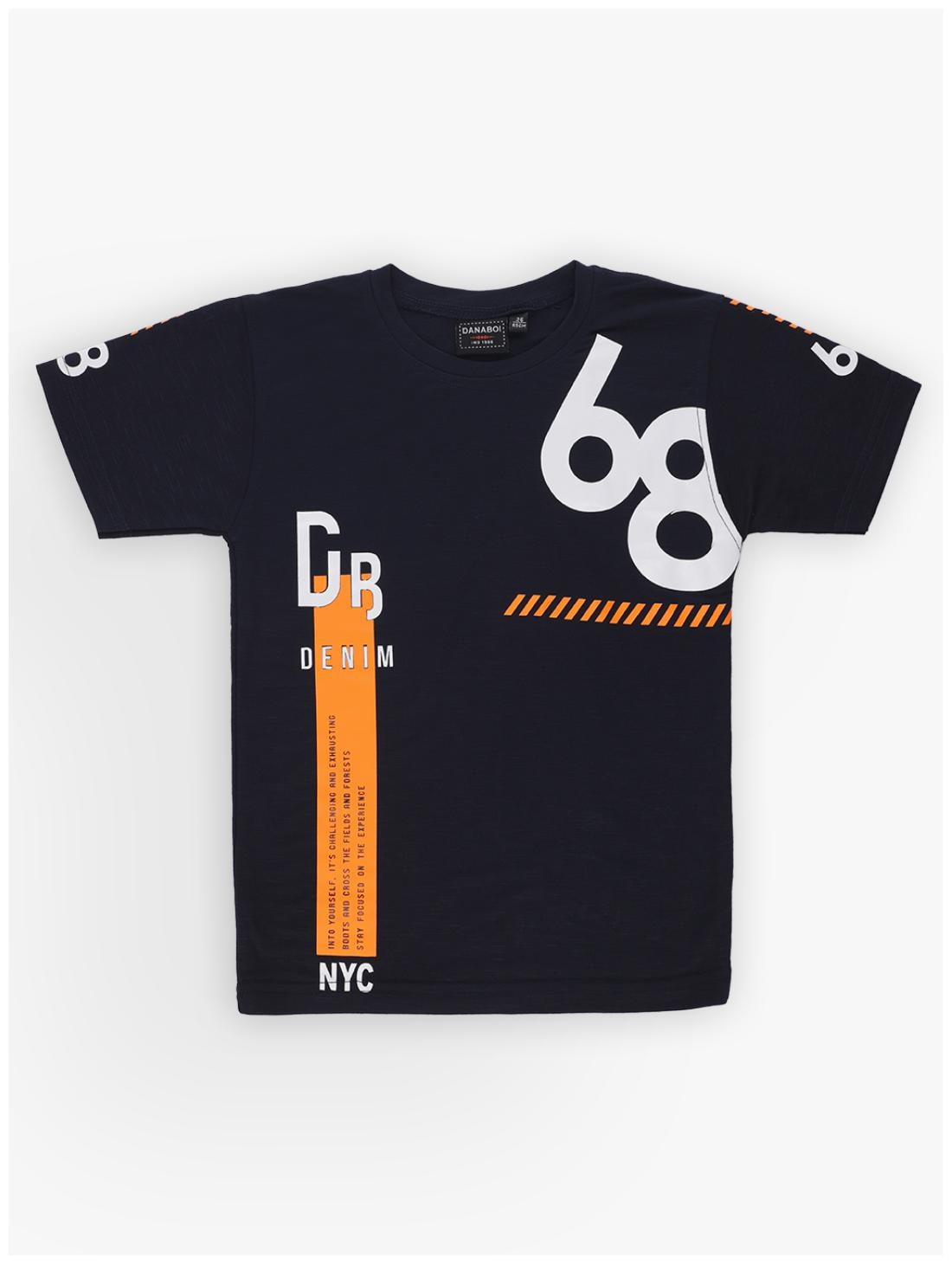 

DANABOI Boy Cotton blend Printed T-shirt - Black