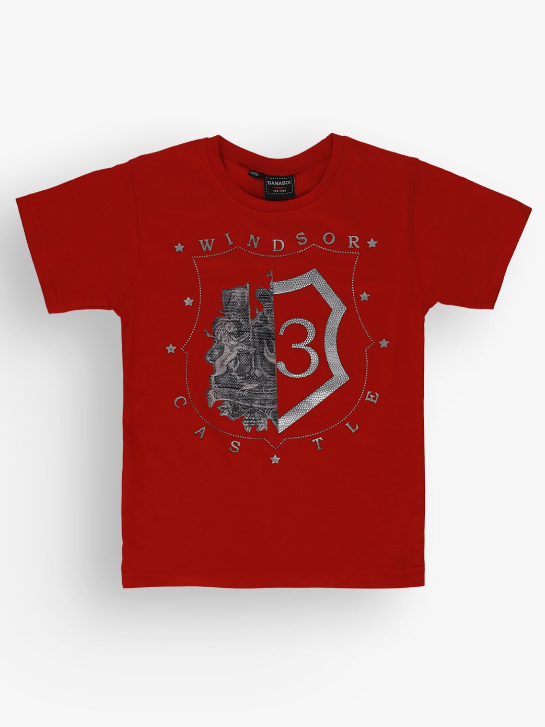 

DANABOI Cotton blend Printed T shirt for Baby Boy - Red