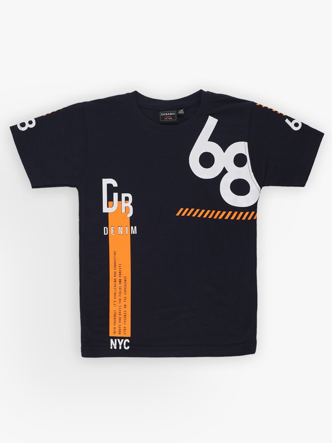 

DANABOI Cotton blend Printed T shirt for Baby Boy - Black
