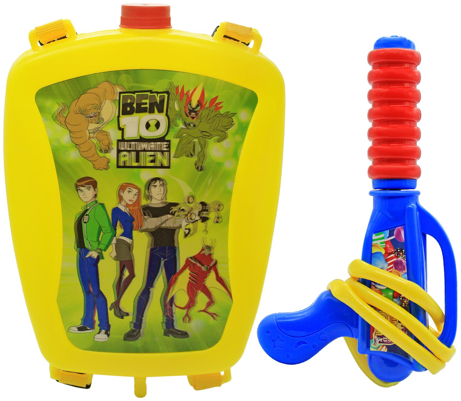 

DealBindaas Ben10 Holi Water BACK PACK CARTOON Tank Squirter with 3d print Pressure Gun Pichkari 100 Safe Non Toxic Holi Festival Toy Kids Return Gift Water Gun - Yellow
