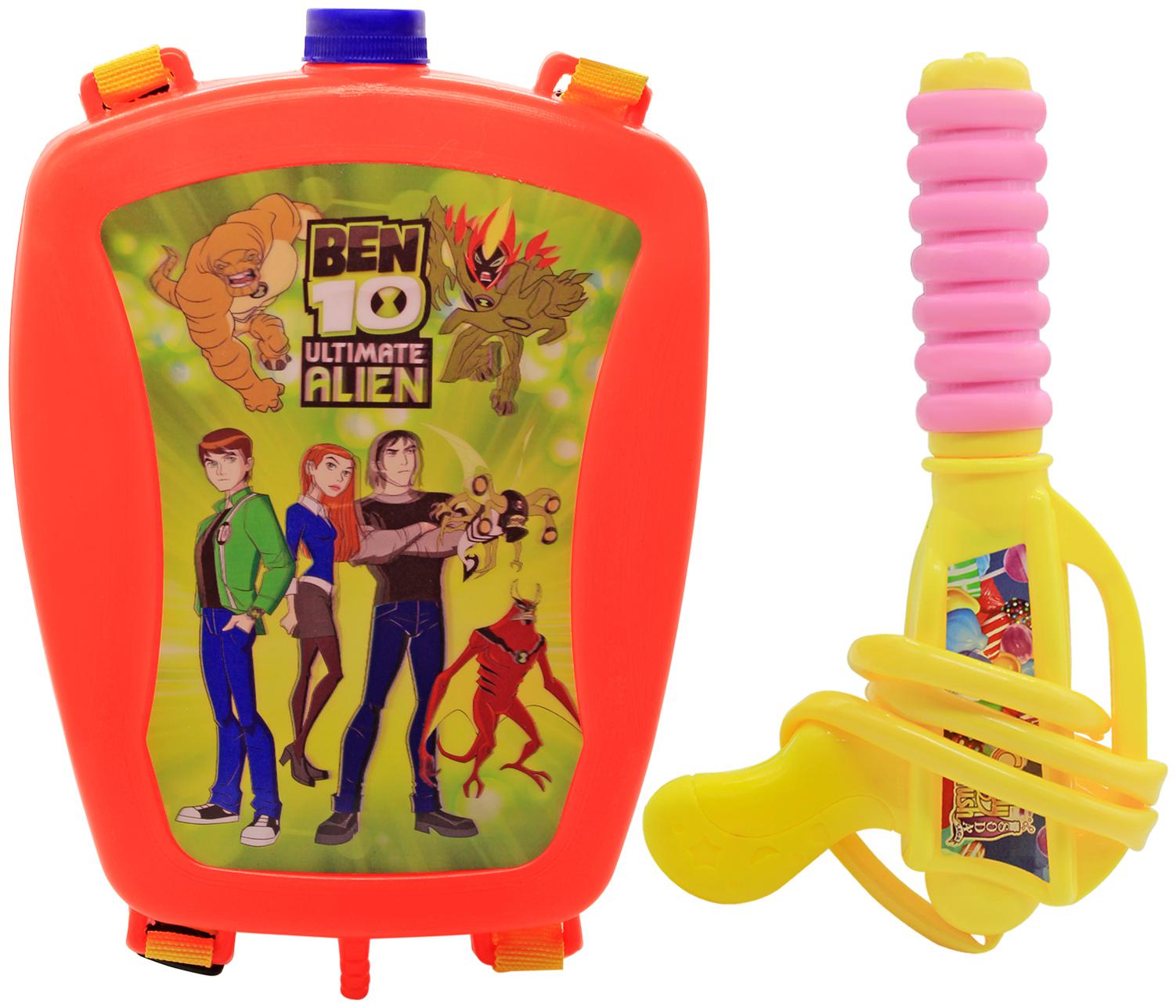 

DealBindaas Ben10 Holi Water BACK PACK CARTOON Tank Squirter with 3d print Pressure Gun Pichkari 100 Safe Non Toxic Holi Festival Toy Kids Return Gift Water Gun - Red