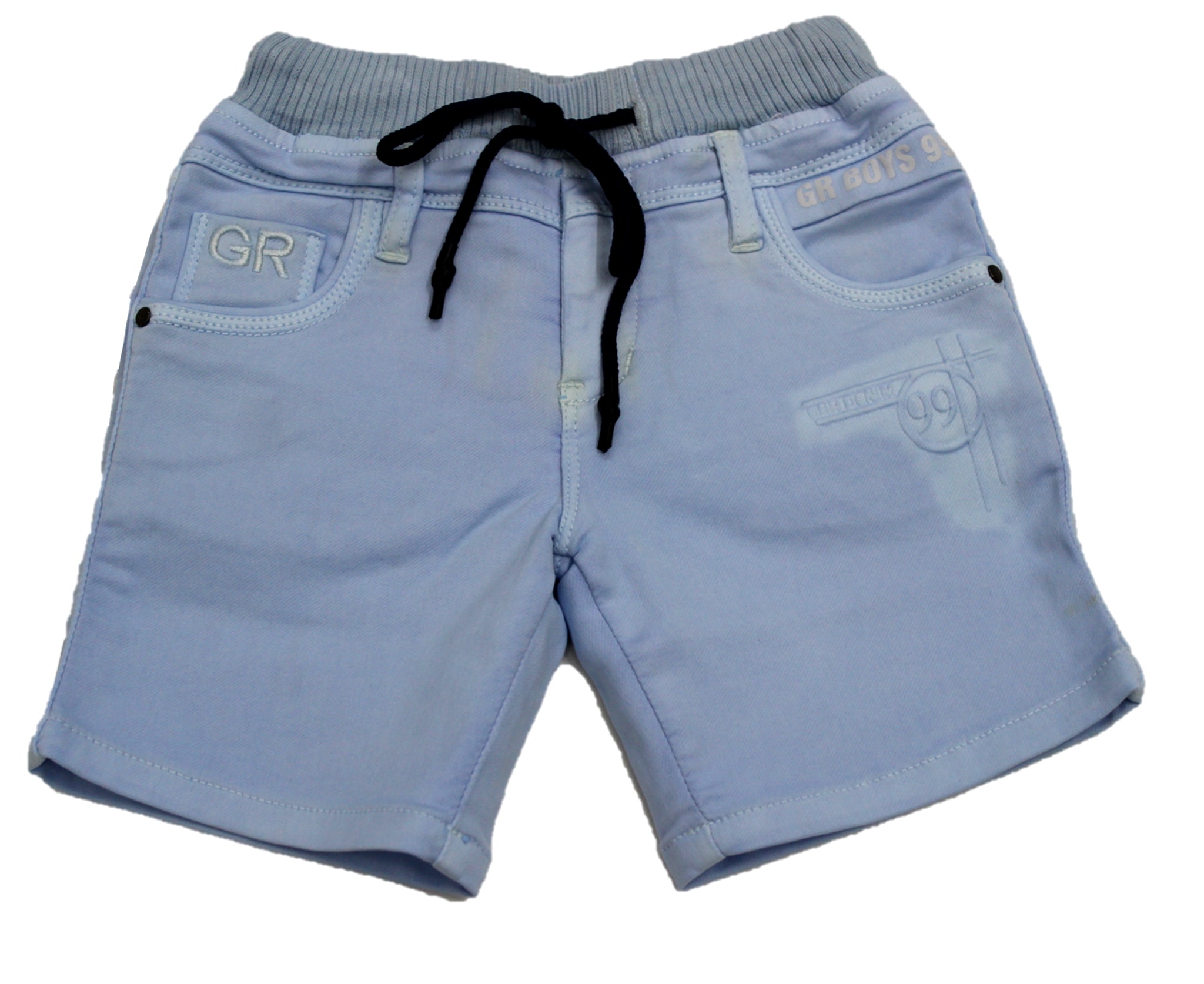 

Defyknits Cotton Blend Solid Blue Color Shorts For Boy