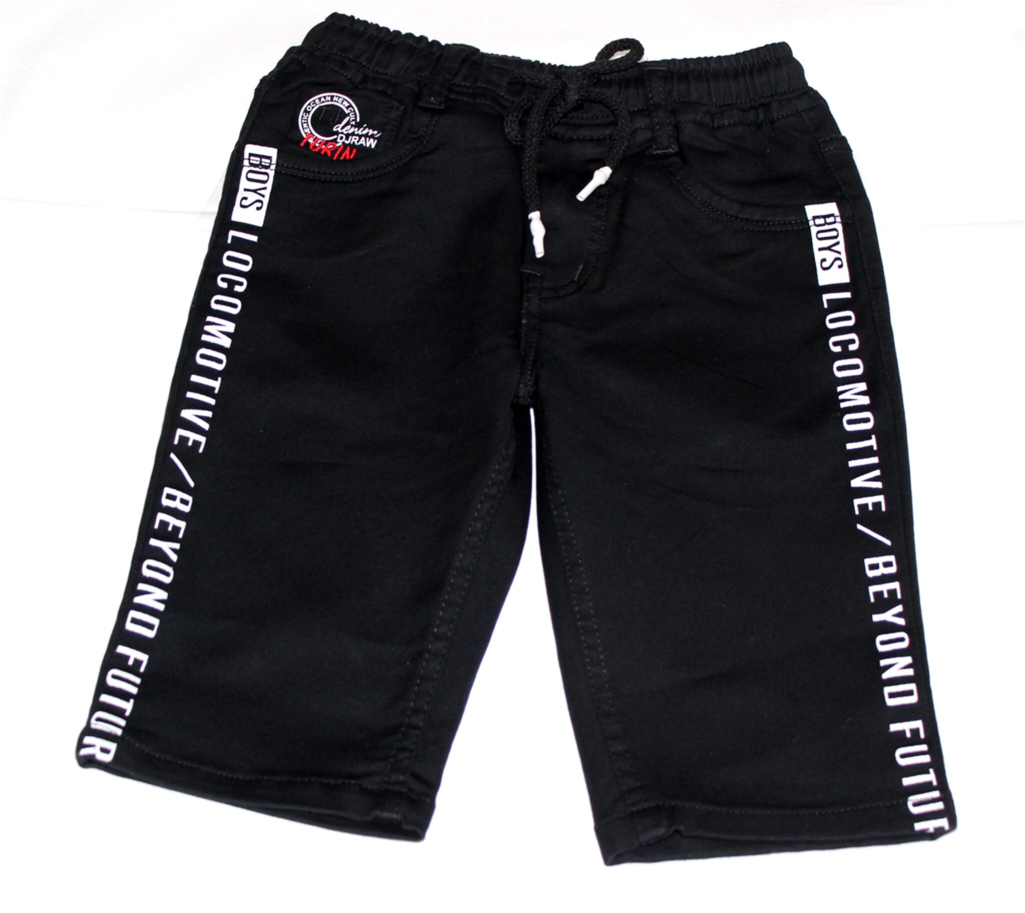 

Defyknits Cotton Blend Printed Black Color Capri For Boy