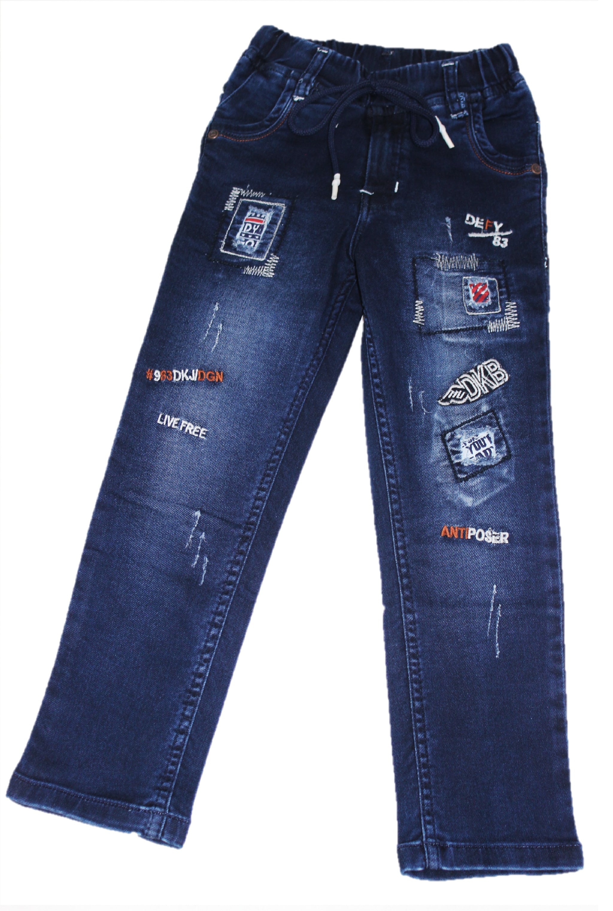 

Defyknits Boy s Regular fit Jeans - Blue