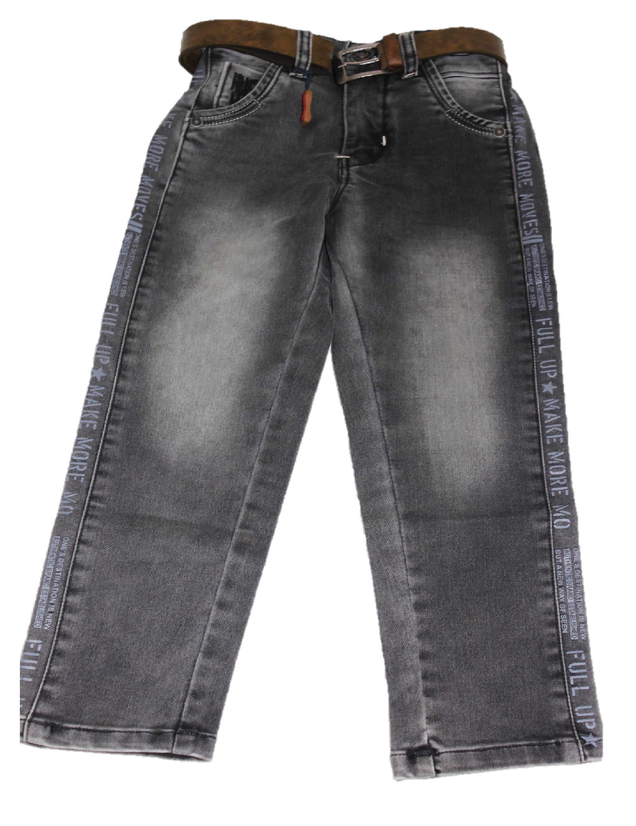 

Defyknits Boy s Regular fit Jeans - Grey