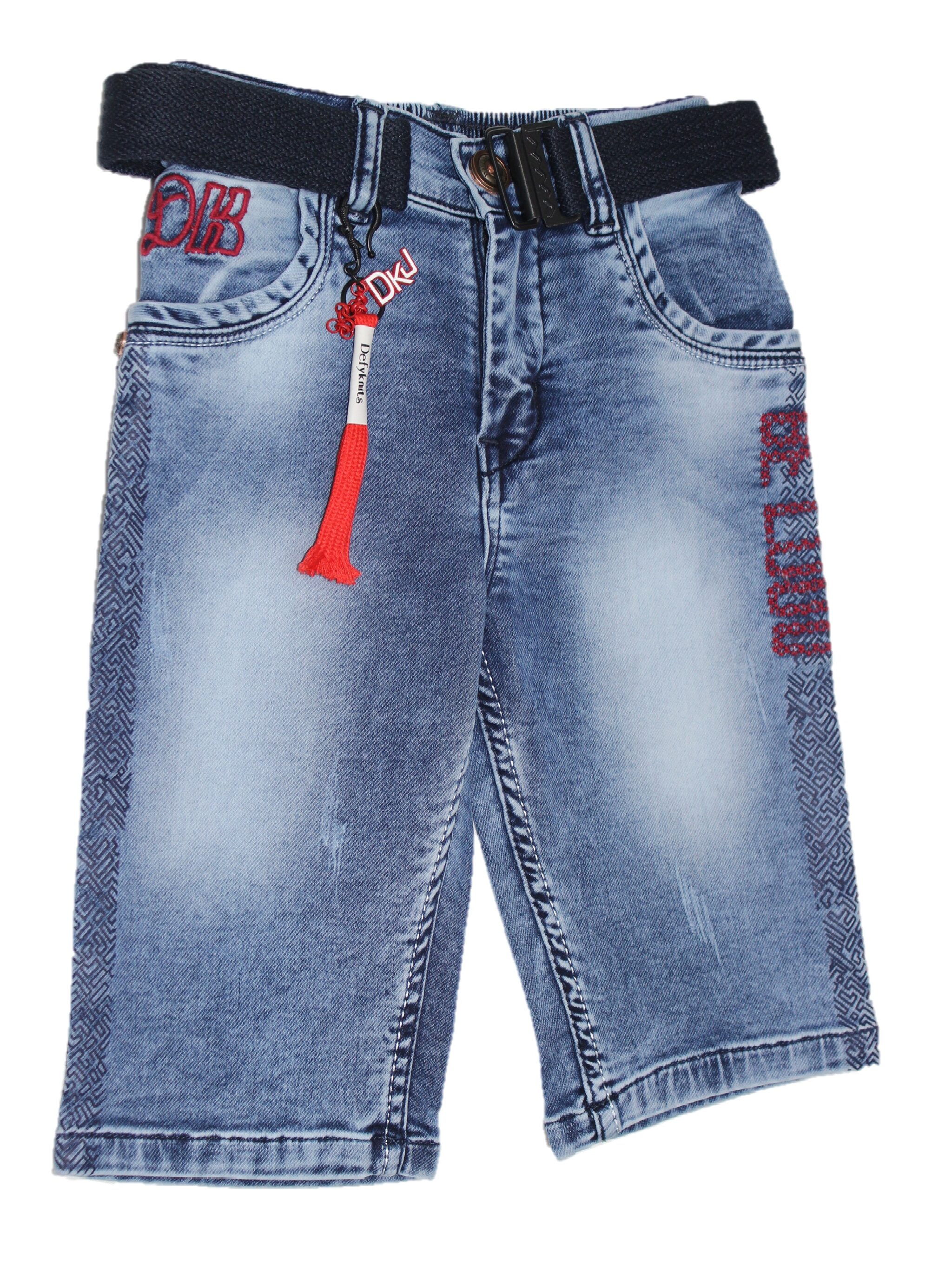 

Defyknits Denim Faded Blue Color Capri For Boy