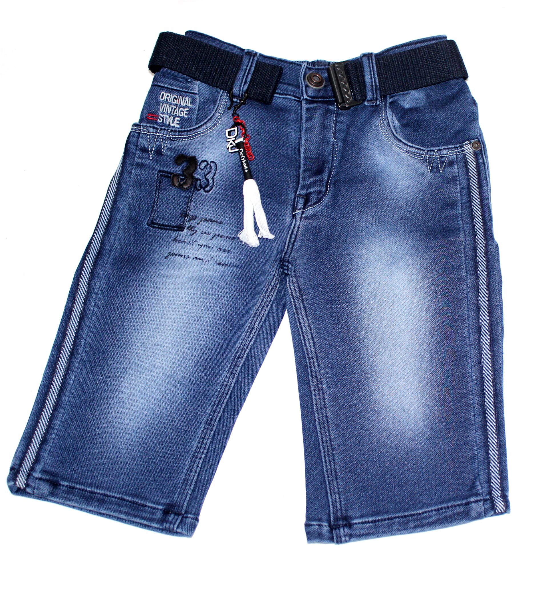

Defyknits Denim Faded Blue Color Capri For Boy