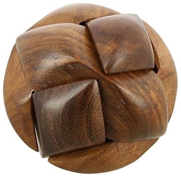 

Desi Karigar Hand-Crafted Wooden Jigsaw Soccer Ball 3D Brain Teaser Puzzle Game
