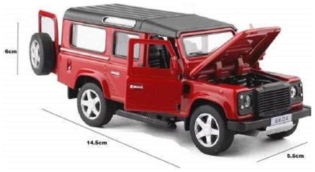 

Die-Cast 4 Wheel Drive Metal Car Pull Back with 4 Openable Doors Engine Cover Tail with Front and Rear Light Music