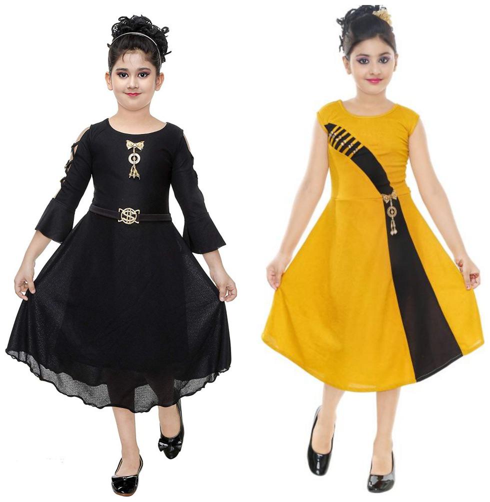 

DIGIMART Partywear Frock Dress For Girl (PACK OF 2)