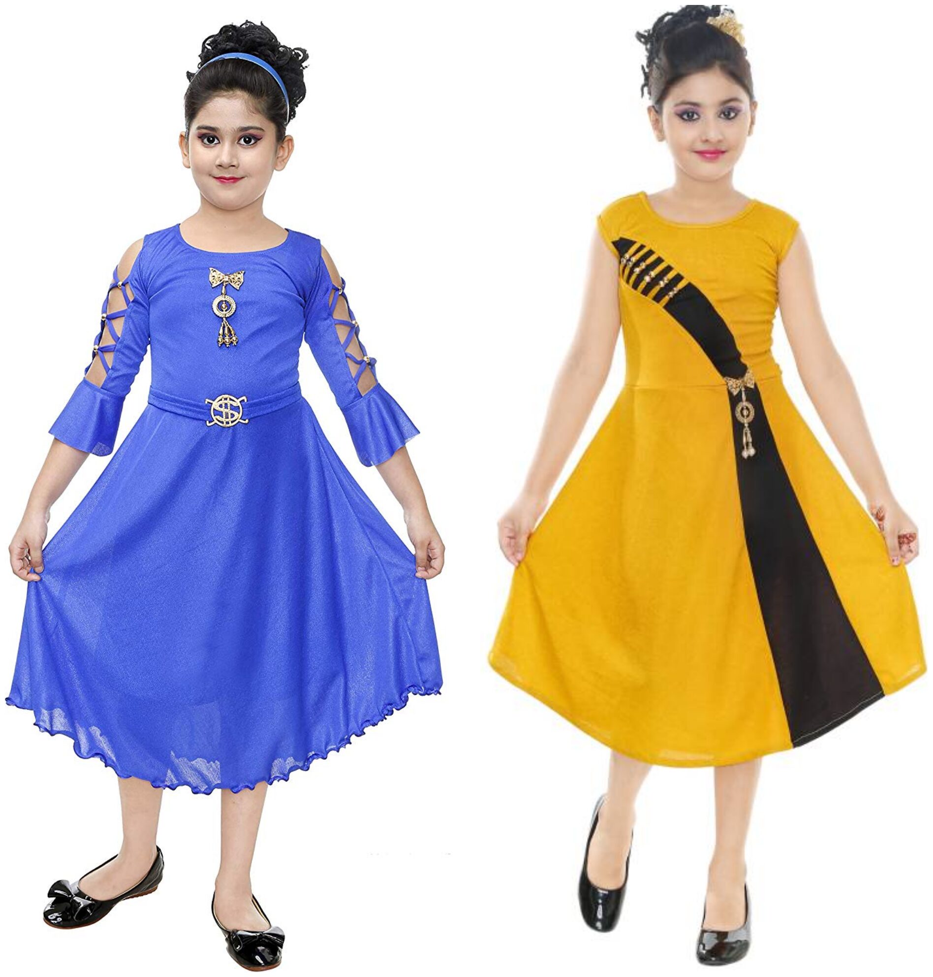 

DIGIMART Partywear Frock Dress For Girl (PACK OF 2)