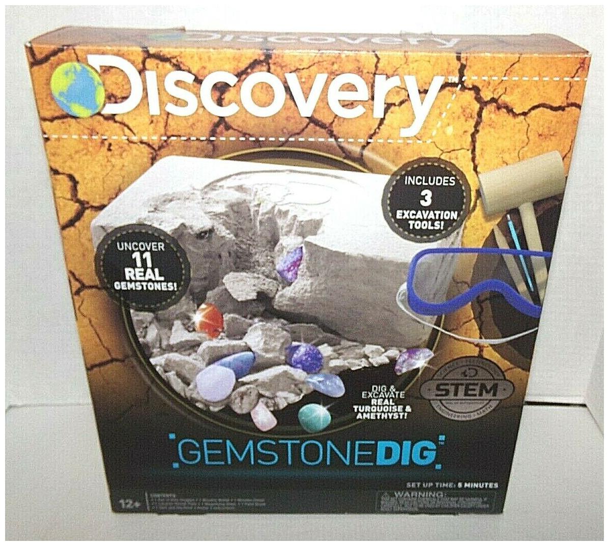 

Discovery Kids Gemstone Excavation Kit Gemstones Kit 8 5 GEMSTONES TOOLS