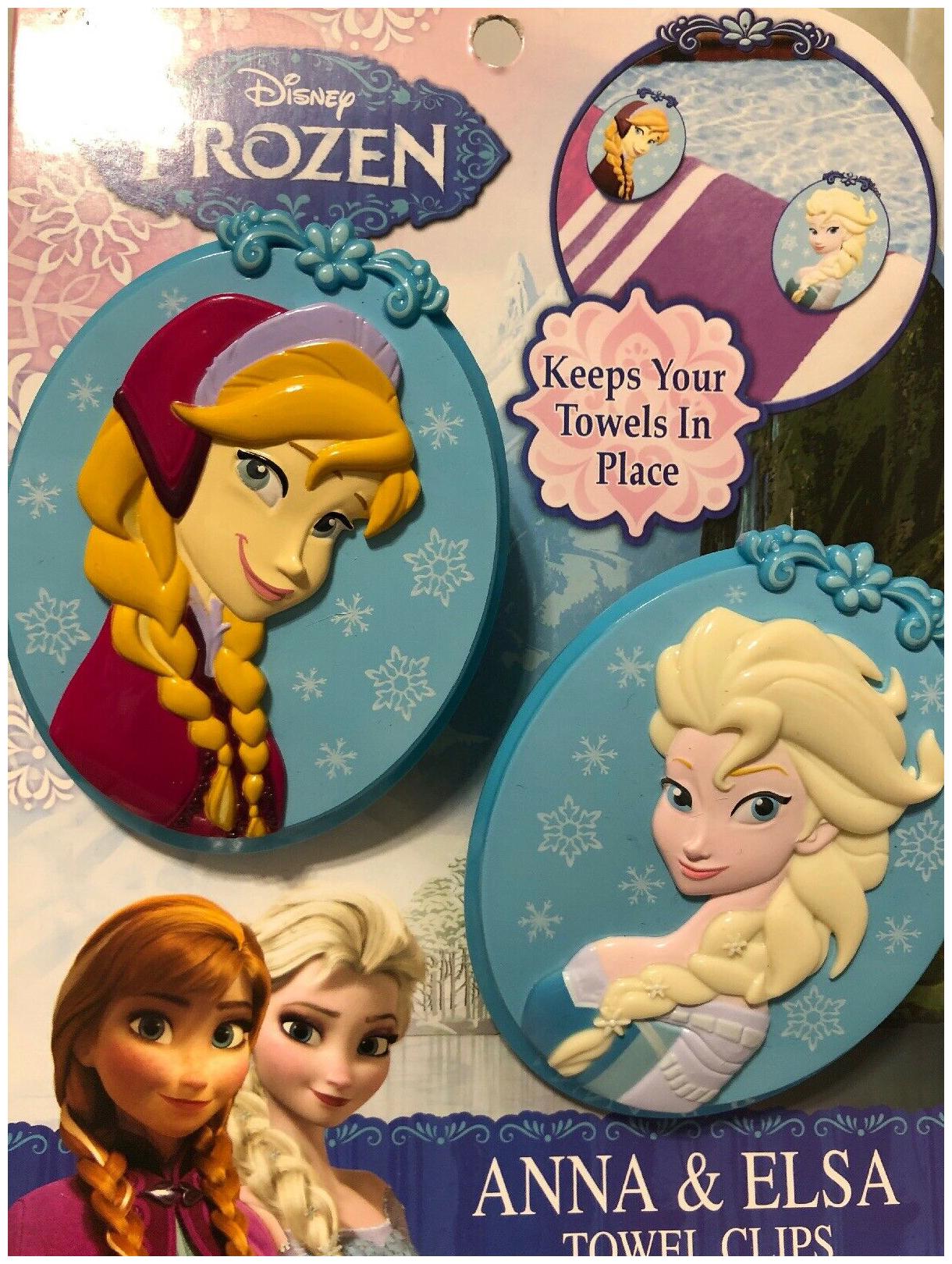 

Disney Frozen Elsa Anna Towel Clip Summer Beach Set OF 2
