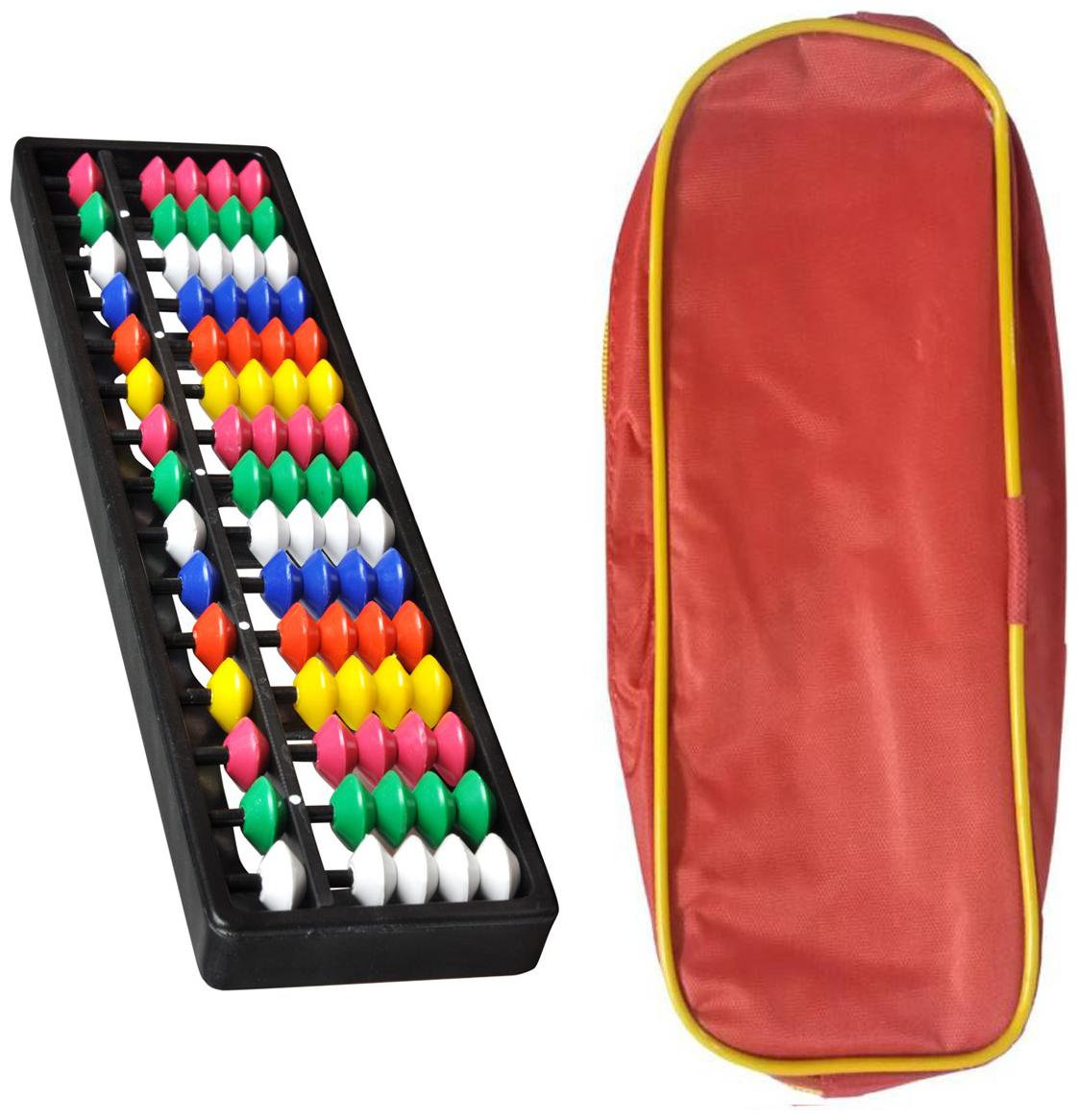 

Djuize Abacus Math Learning kit for Kids 15Rod Multicolour with Pouch ( Set of 10)