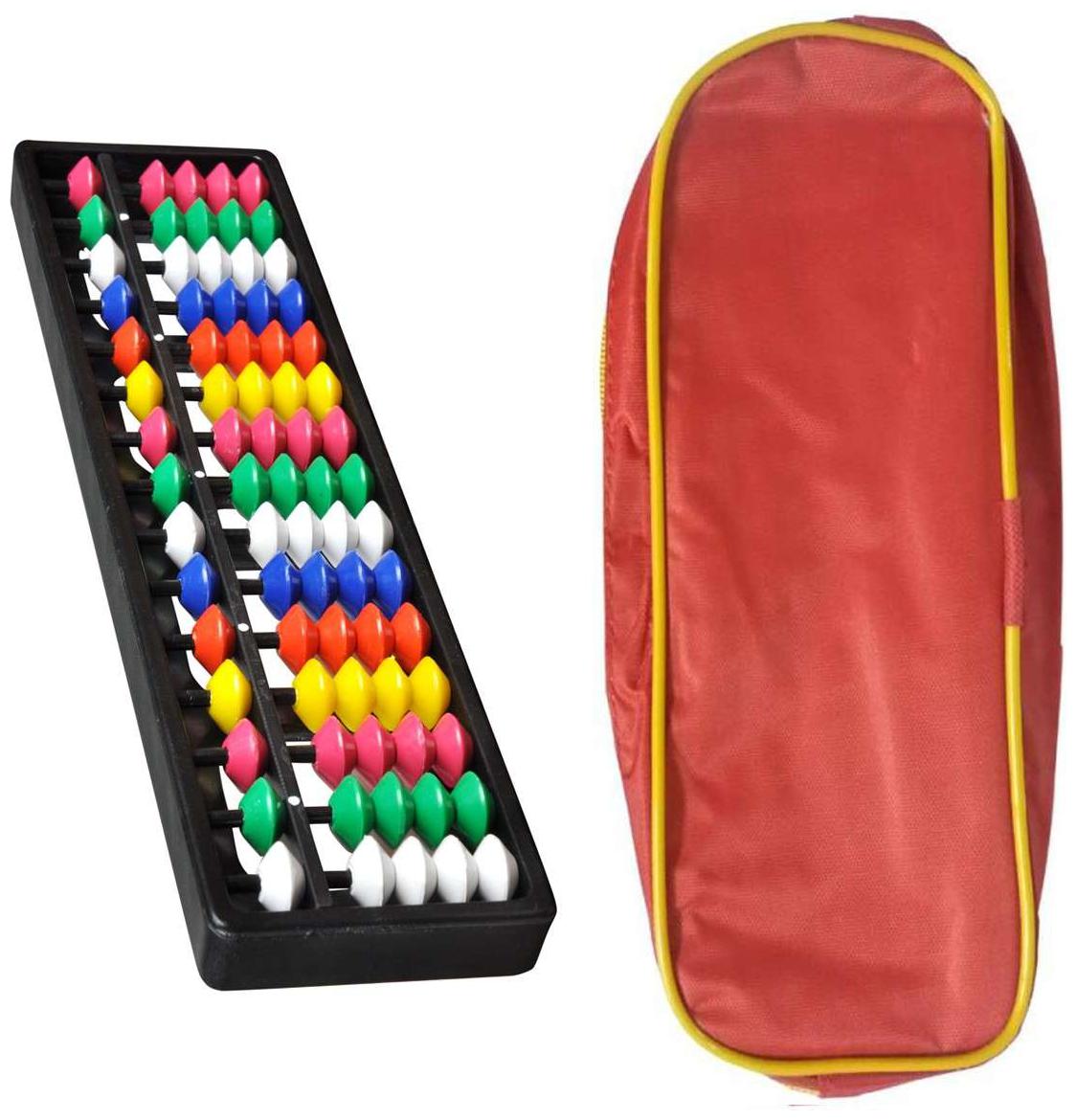 

Djuize Abacus Math Learning kit for Kids 15Rod Multicolour with Pouch ( Set of 2)