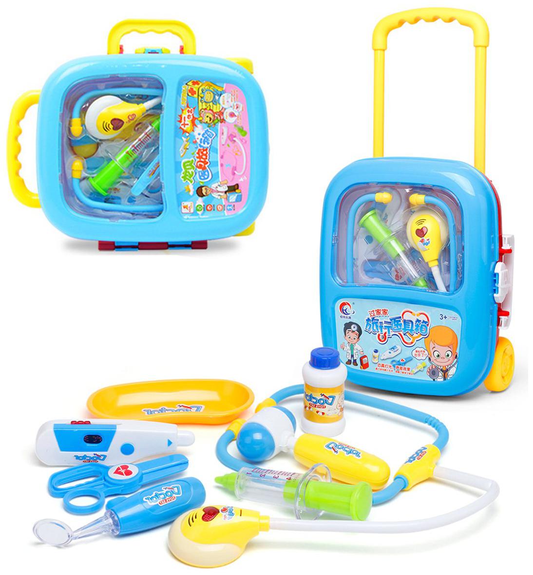 

Doctor Play Set with Trolley Suitcase with Light and Sound Effects (Blue)
