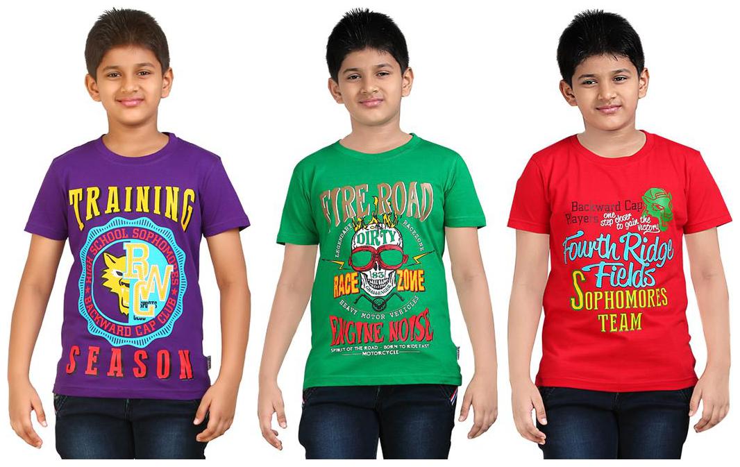 

Dongli Boy Cotton Solid T-shirt - Multi