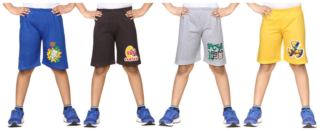 

DONGLI BOYS PRINTED SHORTS (PACK OF 4)