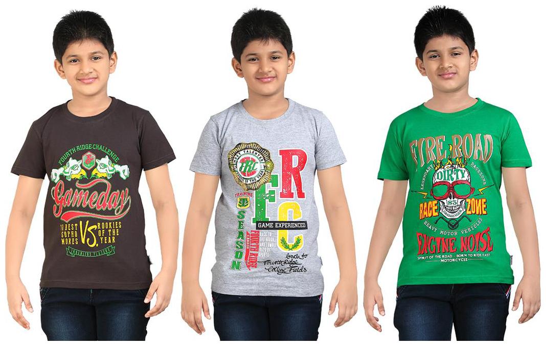 

Dongli Boy Cotton Solid T-shirt - Multi