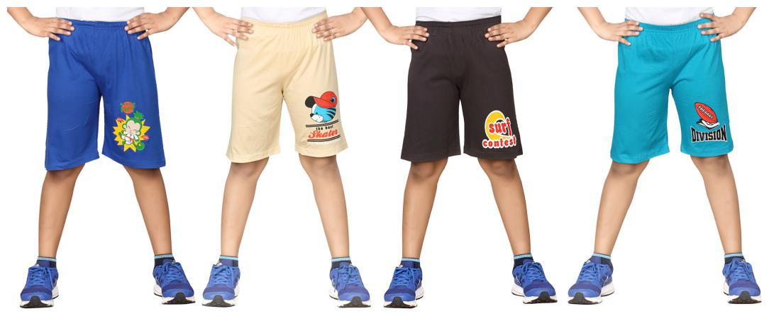 

DONGLI BOYS PRINTED SHORTS (PACK OF 4)