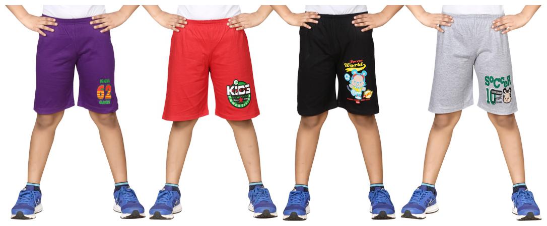 

DONGLI BOYS PRINTED SHORTS (PACK OF 4)
