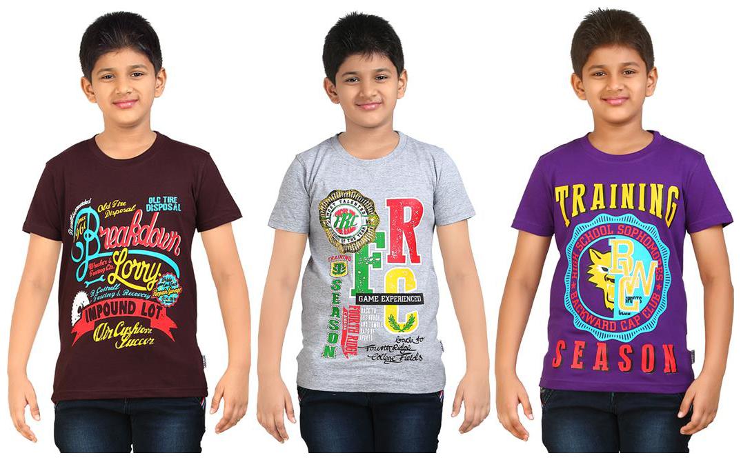 

Dongli Boy Cotton Solid T-shirt - Multi