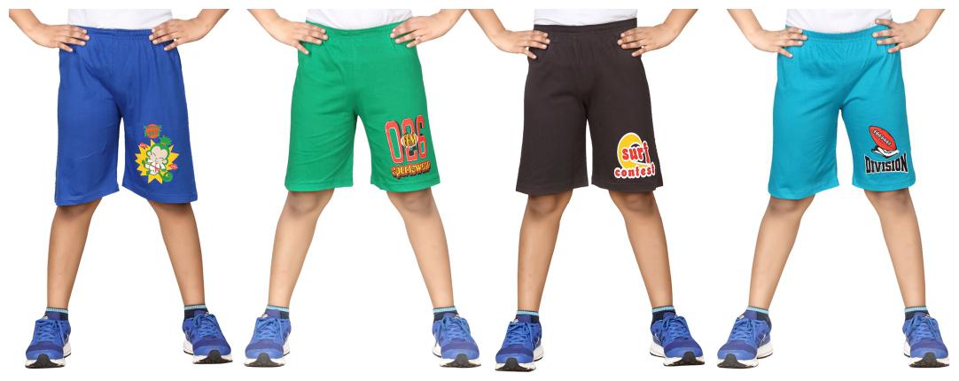 

DONGLI BOYS PRINTED SHORTS (PACK OF 4)