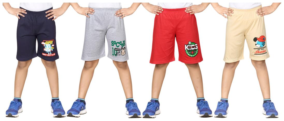 

DONGLI BOYS PRINTED SHORTS (PACK OF 4)