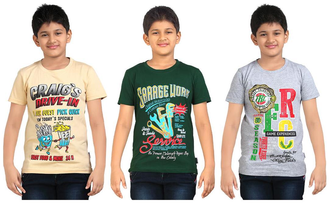 

Dongli Boy Cotton Solid T-shirt - Multi