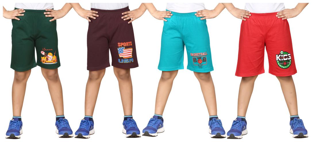 

DONGLI BOYS PRINTED SHORTS (PACK OF 4)