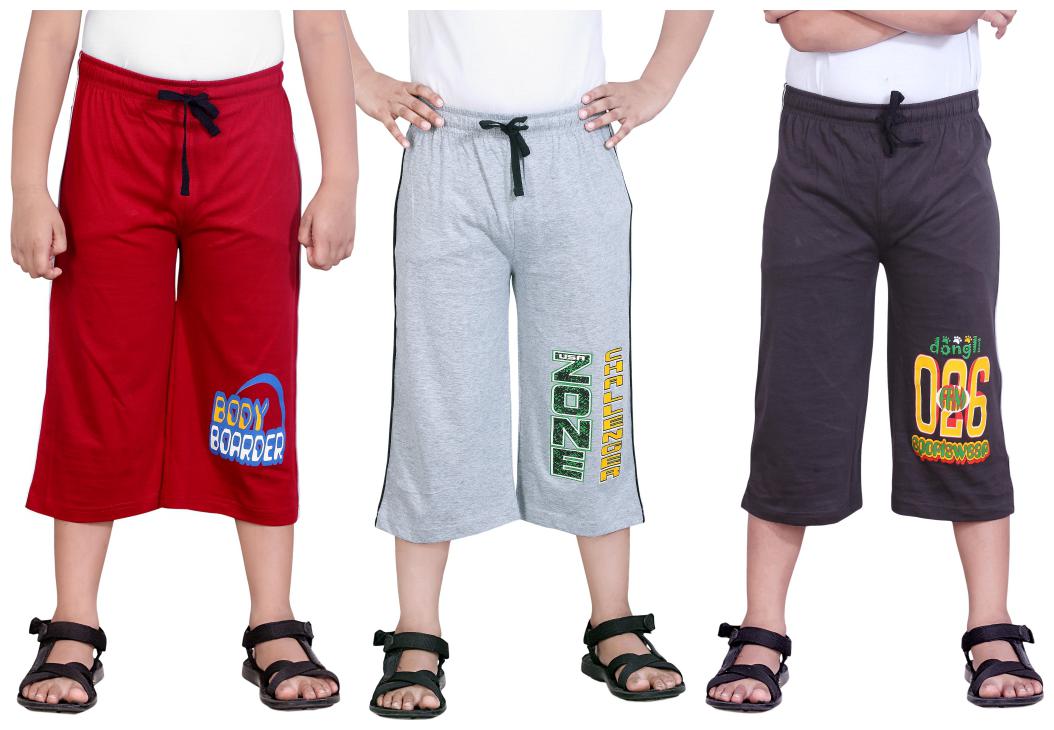 

DONGLI BOYS PRITNED THREE FOURTH (PACK OF 3)