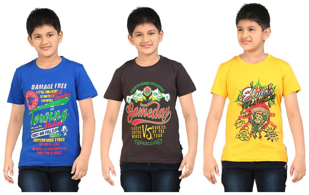 

Dongli Boy Cotton Solid T-shirt - Multi