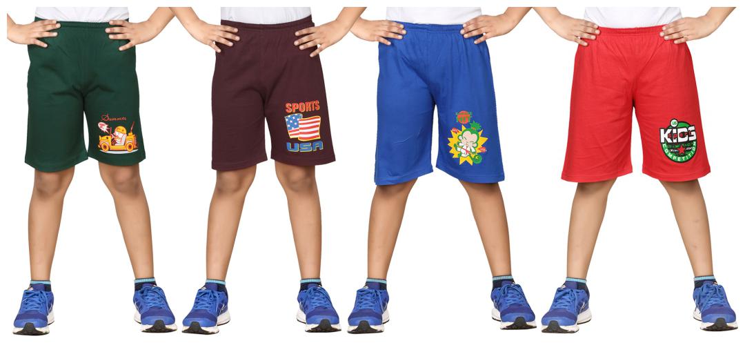 

DONGLI BOYS PRINTED SHORTS (PACK OF 4)