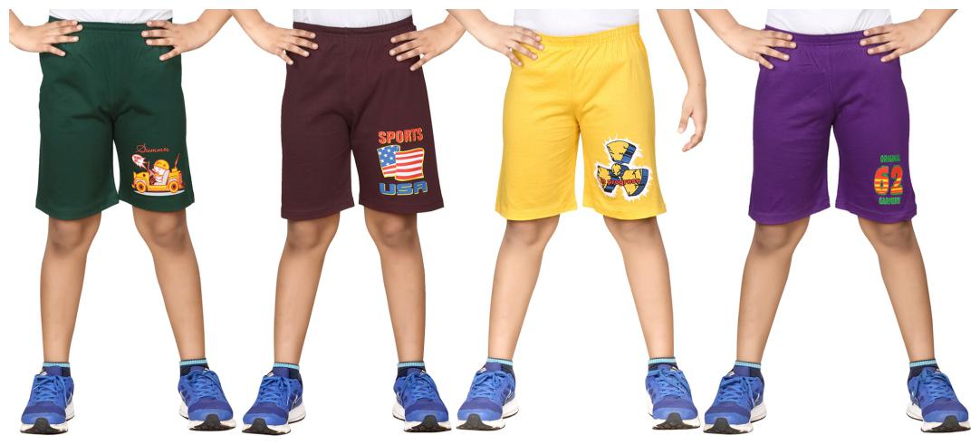 

DONGLI BOYS PRINTED SHORTS (PACK OF 4)