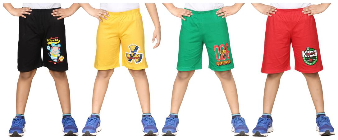 

DONGLI BOYS PRINTED SHORTS (PACK OF 4)