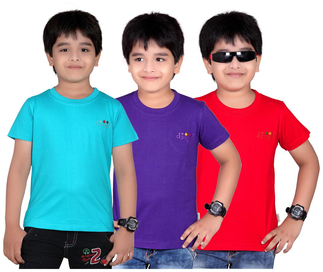 

Dongli Multicolor Solid Round Neck T-Shirt (10-11 Years)