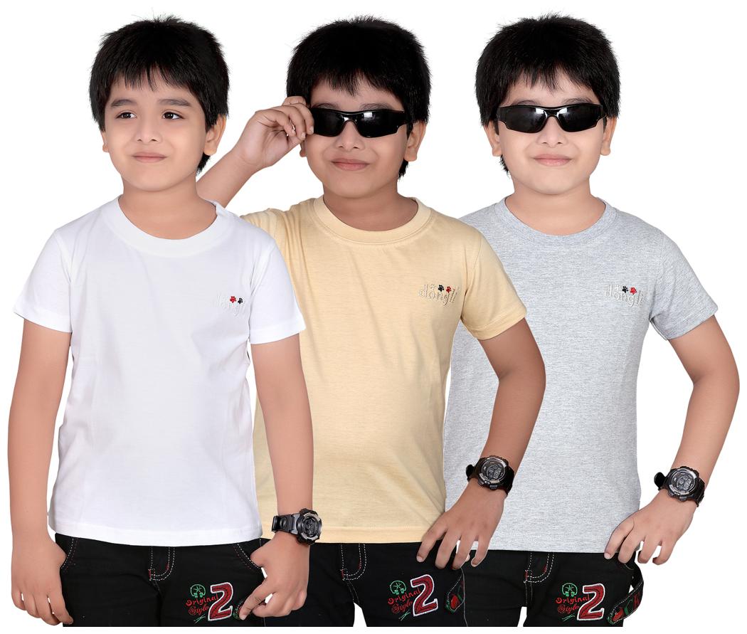 

Dongli Multicolor Solid Round Neck T-Shirt (10-11 Years)